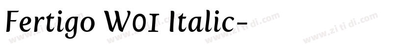 Fertigo W01 Italic字体转换